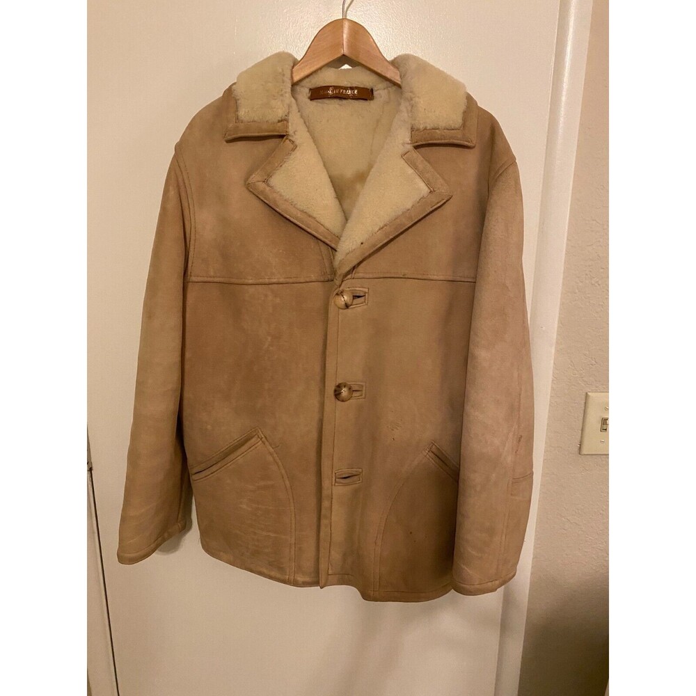 VTG. Macys Mens Suede Sherpa Ranch Coat SZ 40/France/Western/Yellowstone